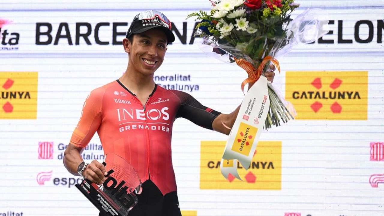 Egan Bernal subió al podio de la Vuelta a Cataluña 2024