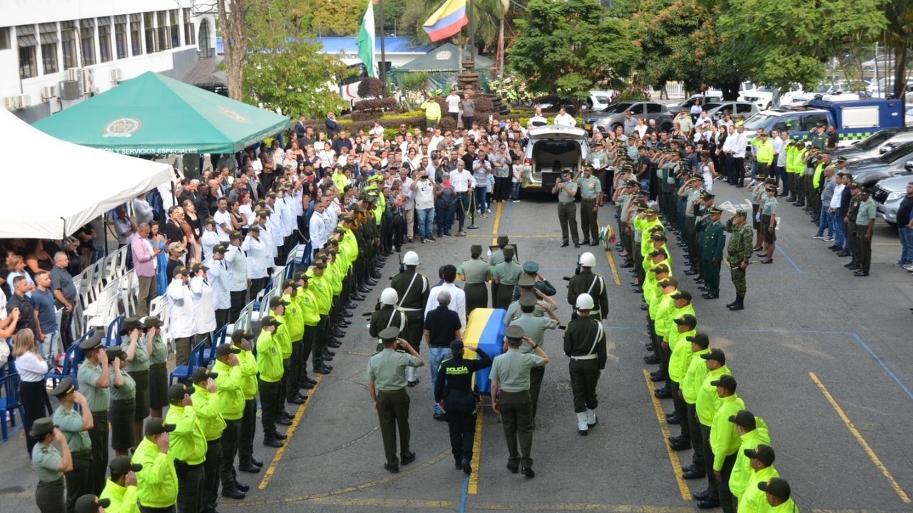 Así fue la despedida del Subintendente Jonathan Sossa Naranjo