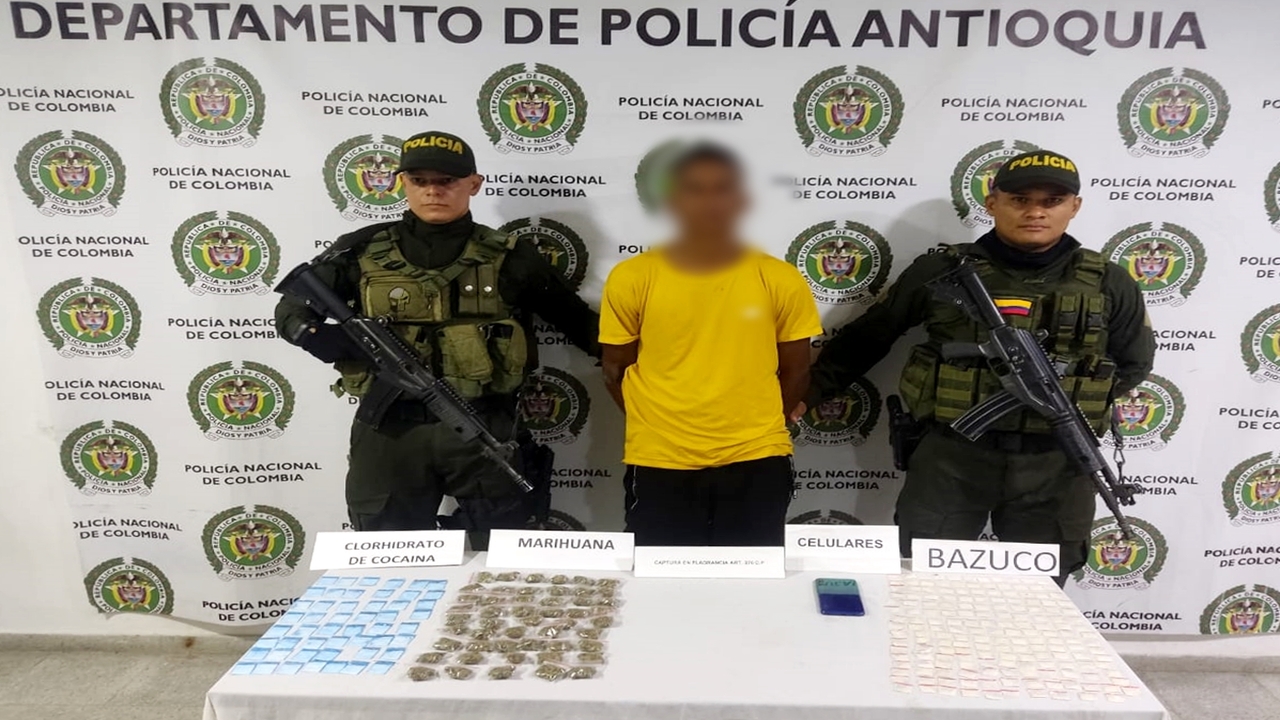 En Yarumal, Ciudad Bolívar y Jericó los capturaron portando droga 