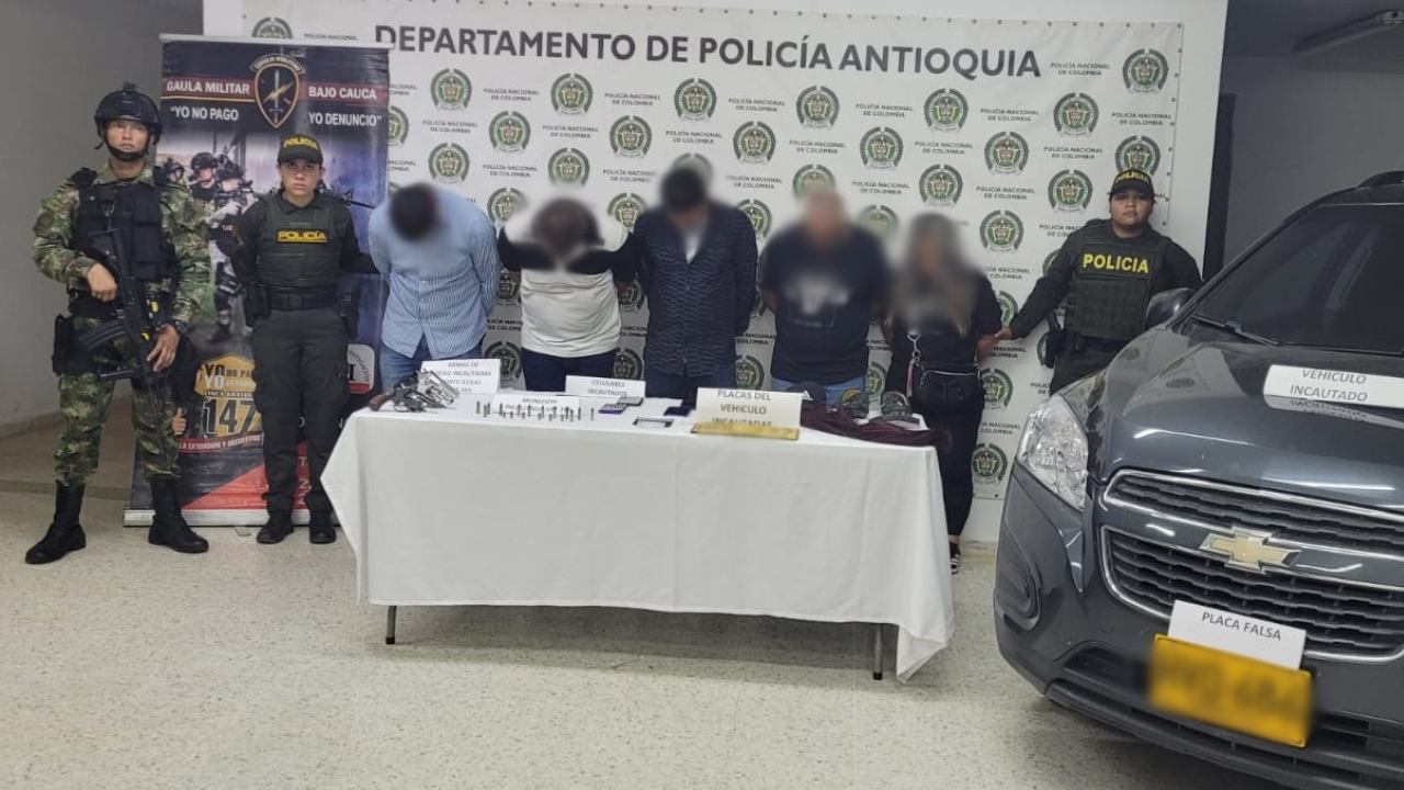 En Caucasia capturaron a cinco personas por tráfico ilegal de armas