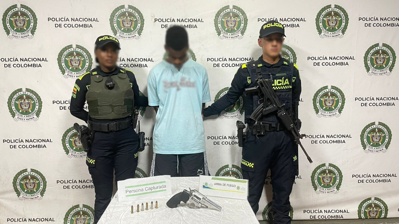 Capturado con un revólver calibre 38 en Quibdó