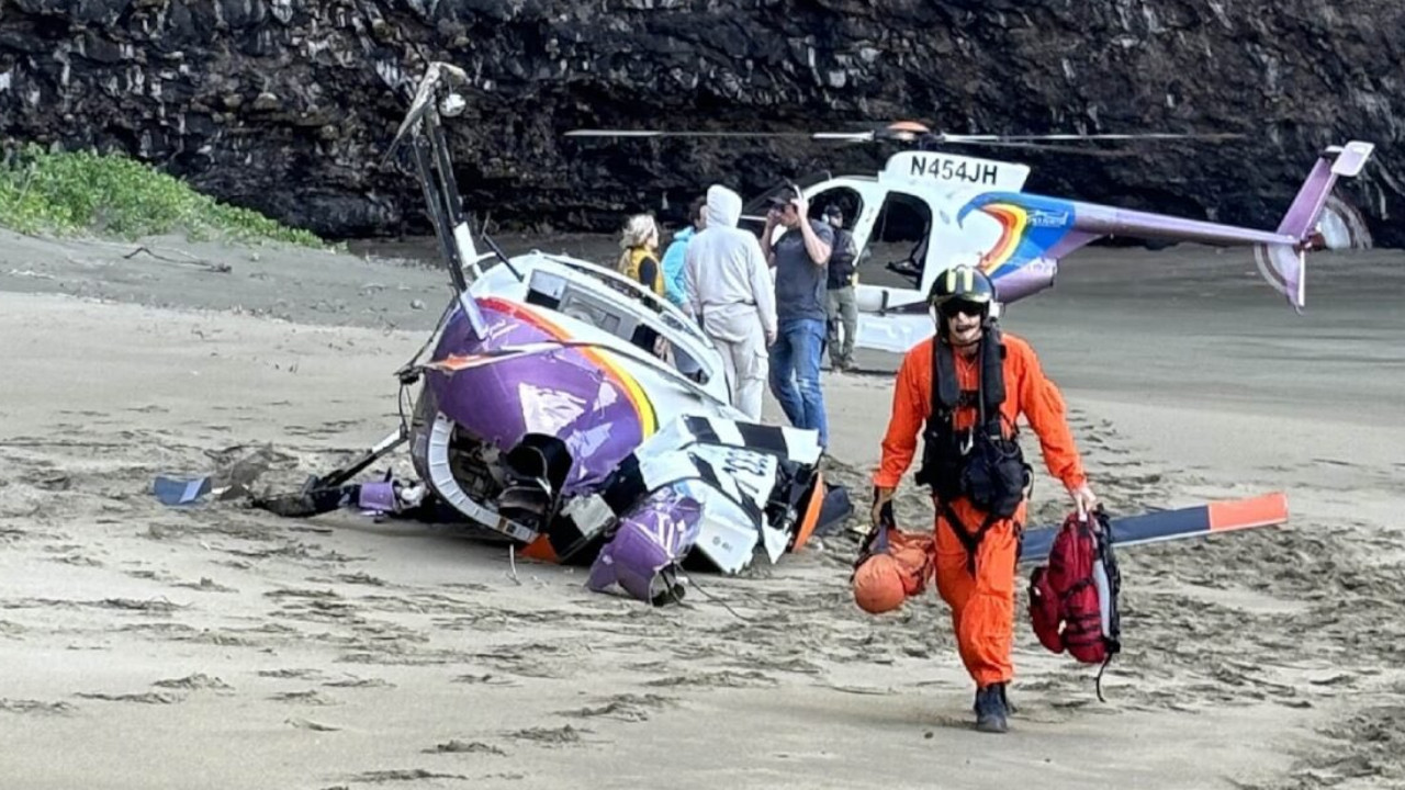 ¡Mero piloto!: Turistas se salvaron de morir luego de que el motor del helicóptero en el paseaban, fallara