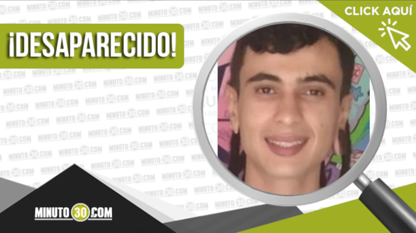Juan Alejandro Grisales Vargas, de 30 años, está desaparecido