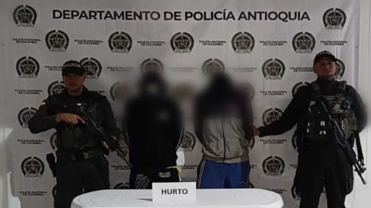 En Marinilla, capturaron a 2 hombres y aprehendieron a 6 menores por hurto
