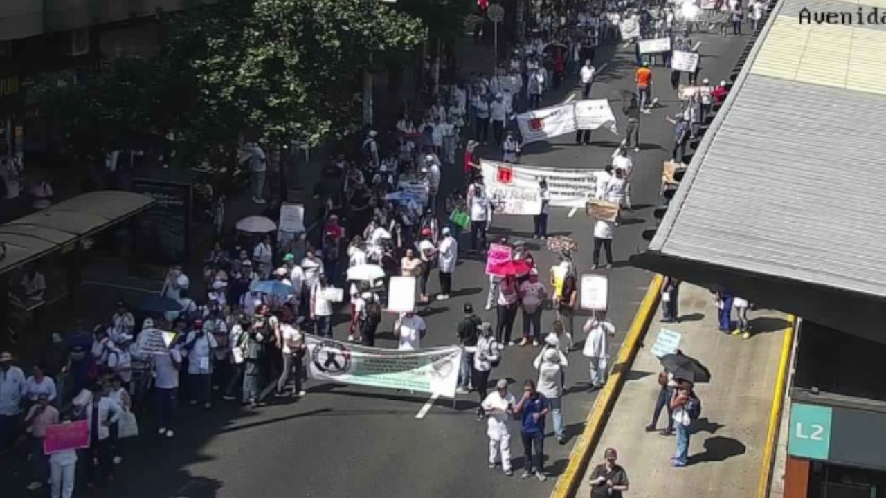 marcha en la avenida Oriental