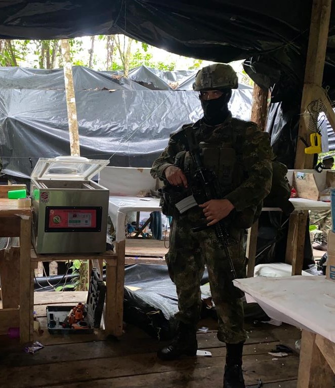 En Nariño fue destruido gigantesco laboratorio de clorhidrato de cocaína de las disidencias