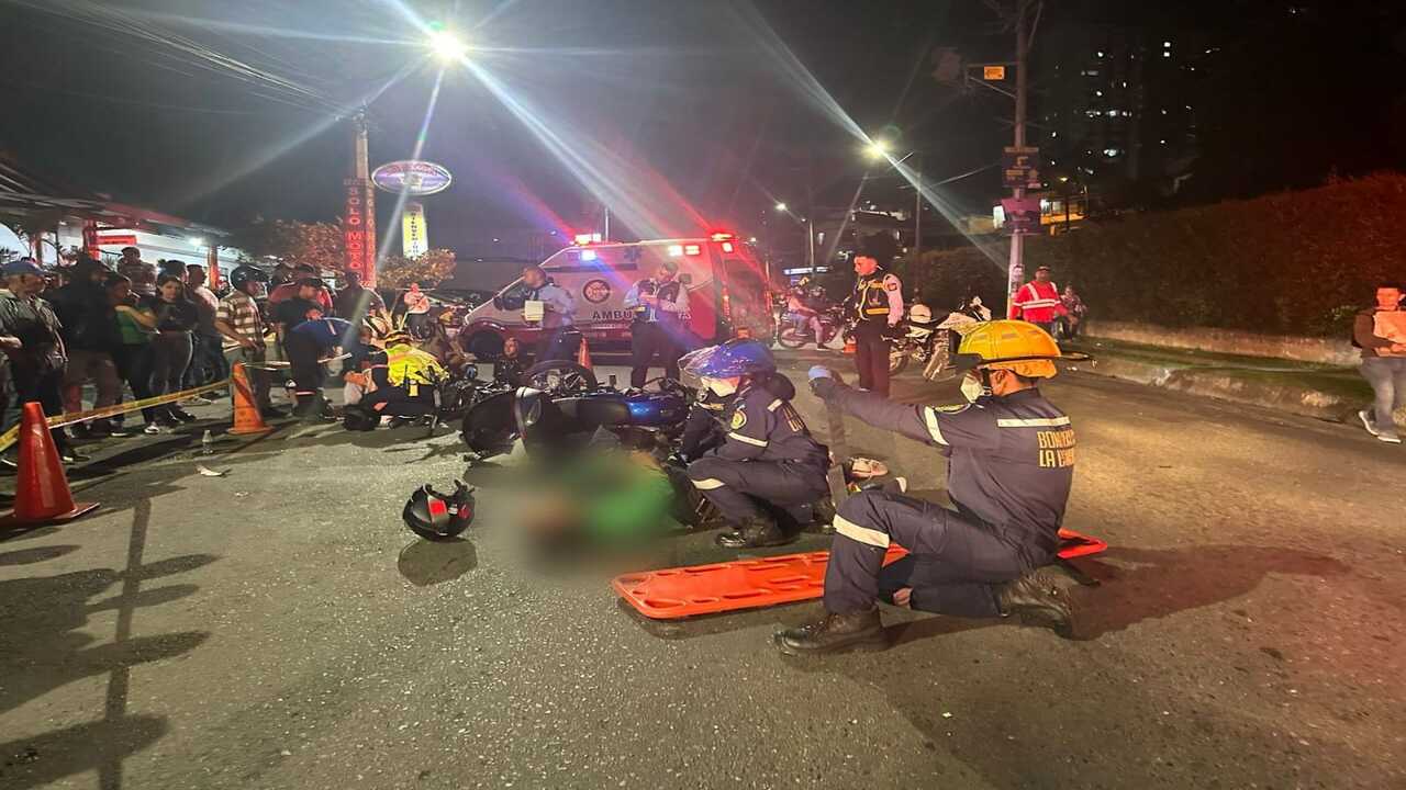 Accidente múltiple en La Estrella deja varias personas lesionadas 