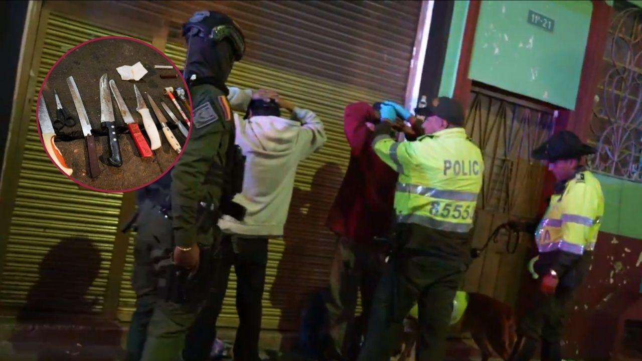 Operativos en Bogotá deja incautadas 35 armas y 590 dosis de bazuco y marihuana