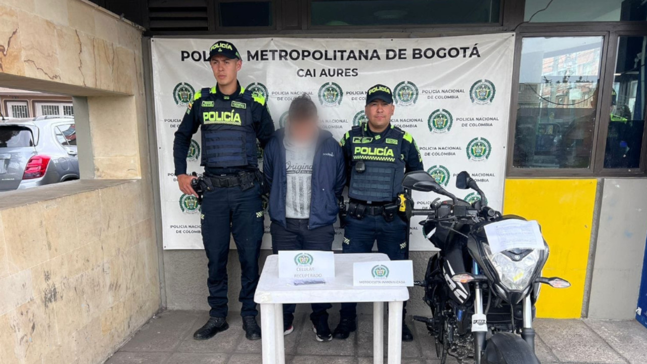 Hombre capturado por hurto en Bogotá