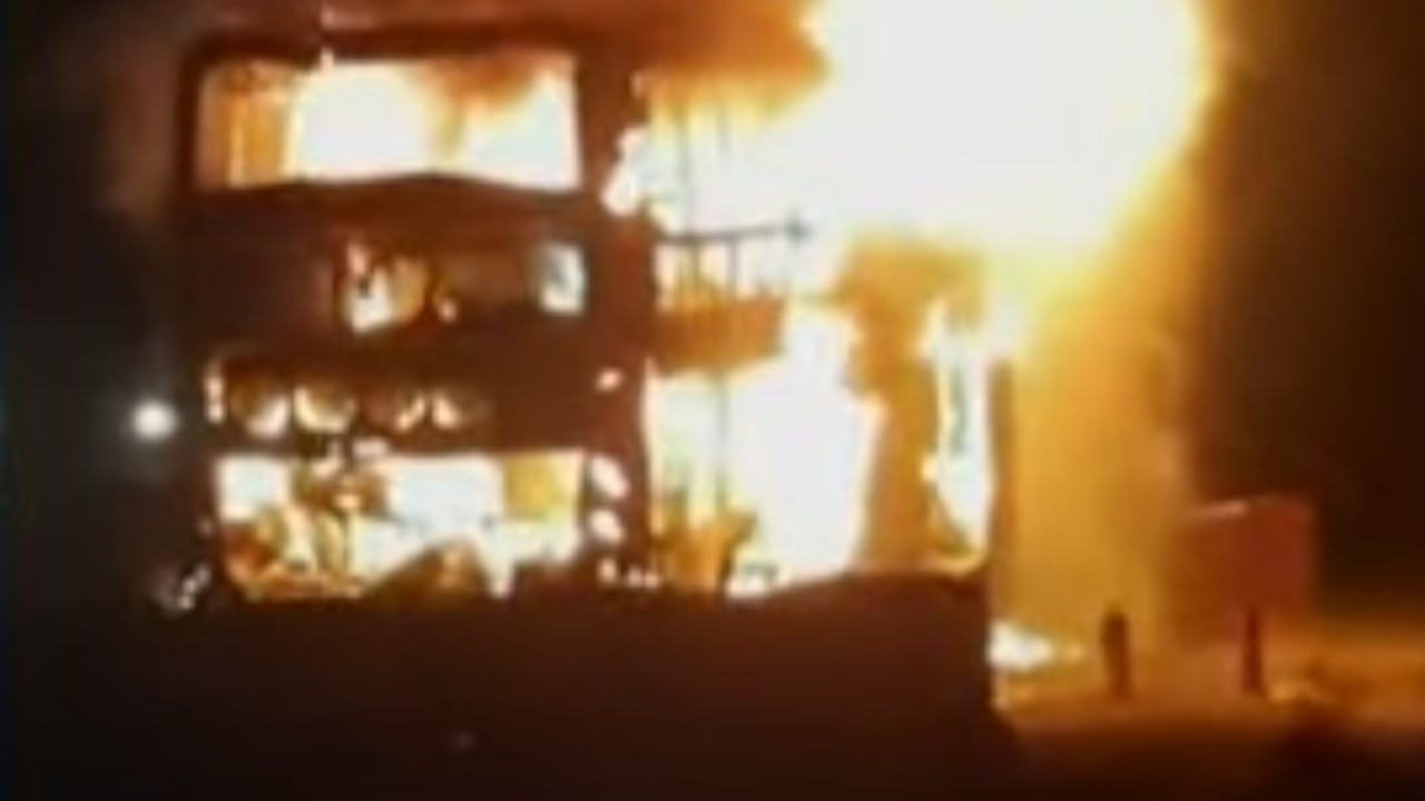 Se incendió un bus en la vía Bogotá - Fusagasugá