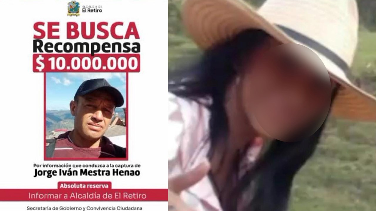 ¡Denúncielo! Millonaria recompensa por presunto feminicida de El Retiro