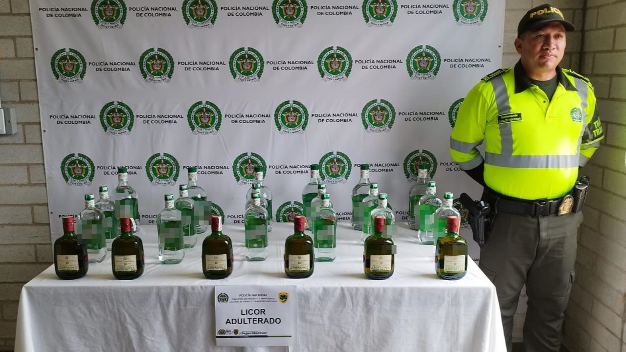 Incautan licor adulterado avaluado en más de cuatro millones de pesos en Antioquia