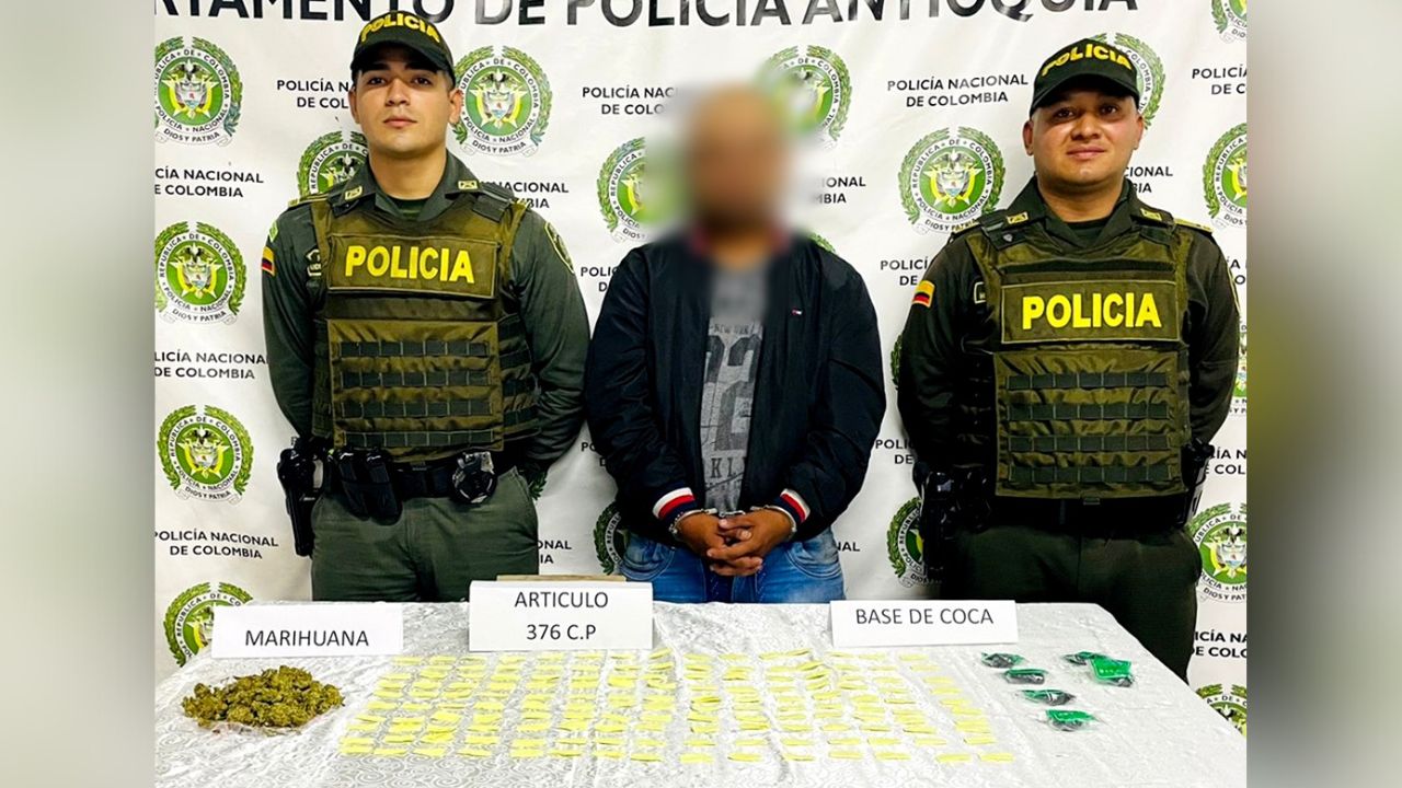 En estos municipios de Antioquia, cayeron 4 sujetos cargando droga