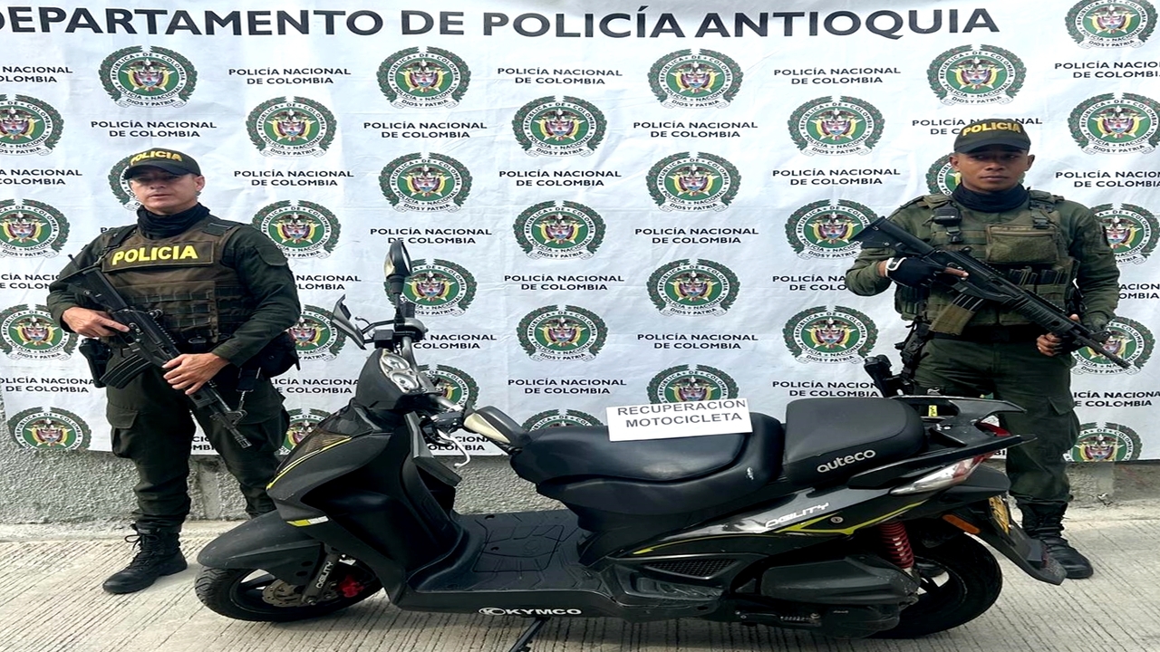 Conozca las placas de las 5 motocicletas recuperadas en municipios de Antioquia