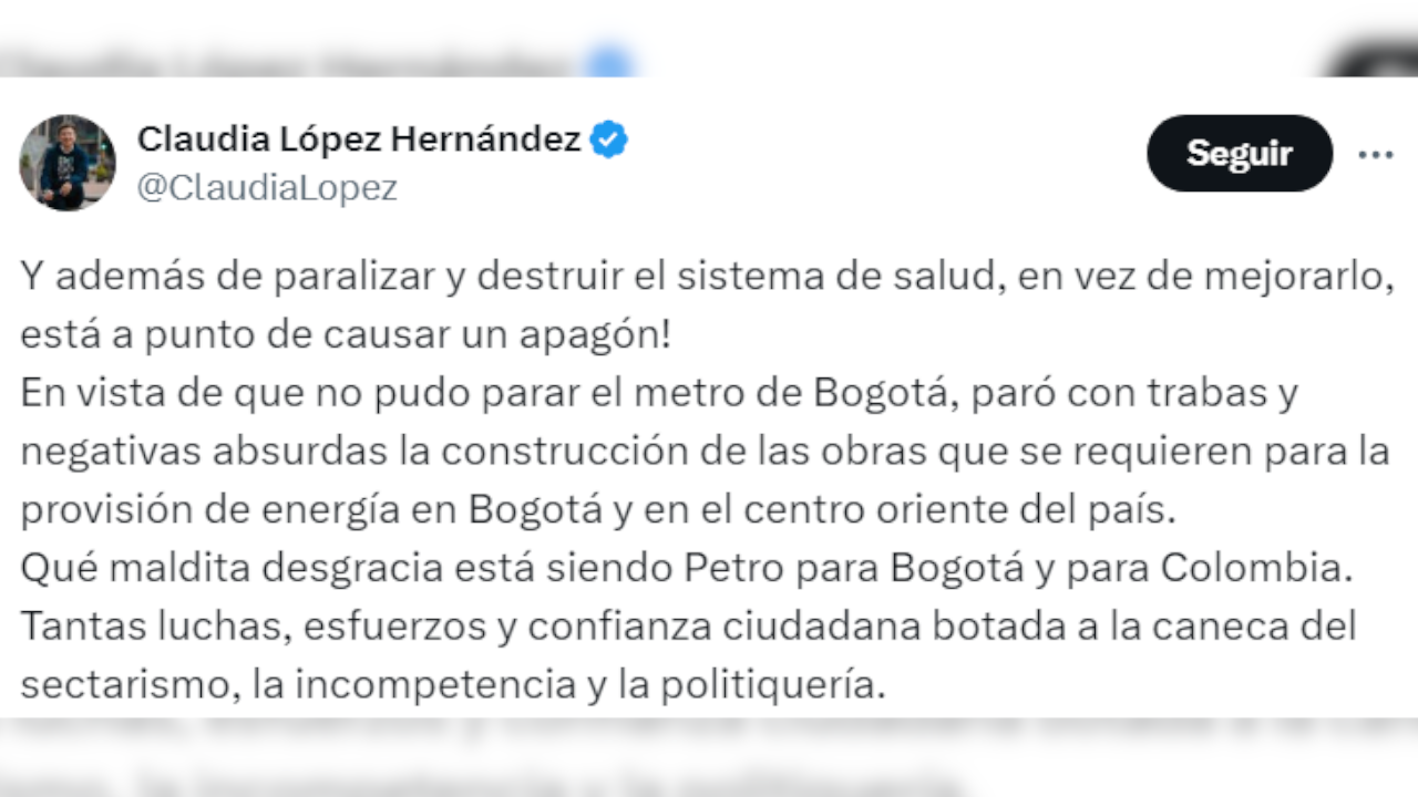 Claudia López arremete contra Petro