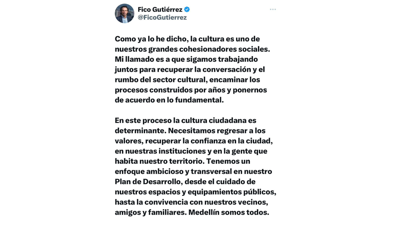 Fue designado Santiago Silva como Secretario de Cultura de Medellín