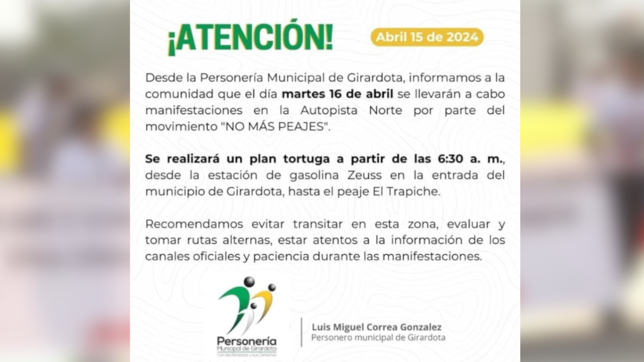 Nueva jornada de protestas del comité 'No más Peajes'