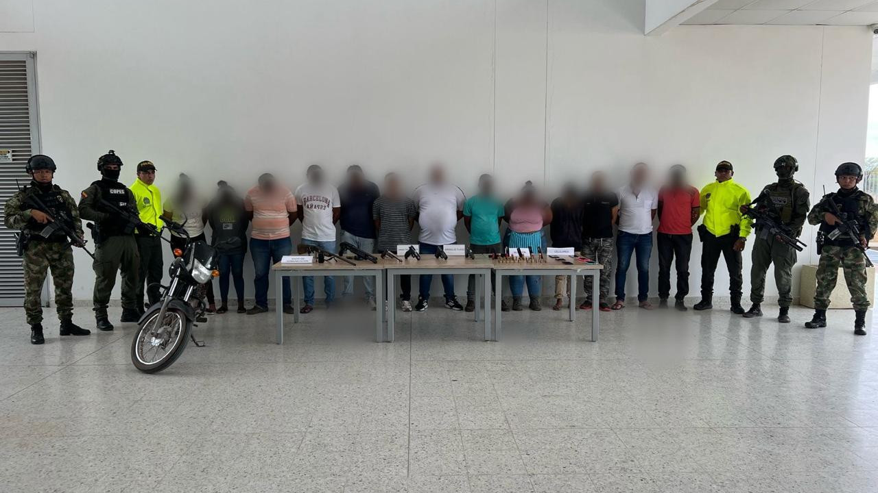 Operación Agamenón capturó a 13 presuntos AGC en el Cesar