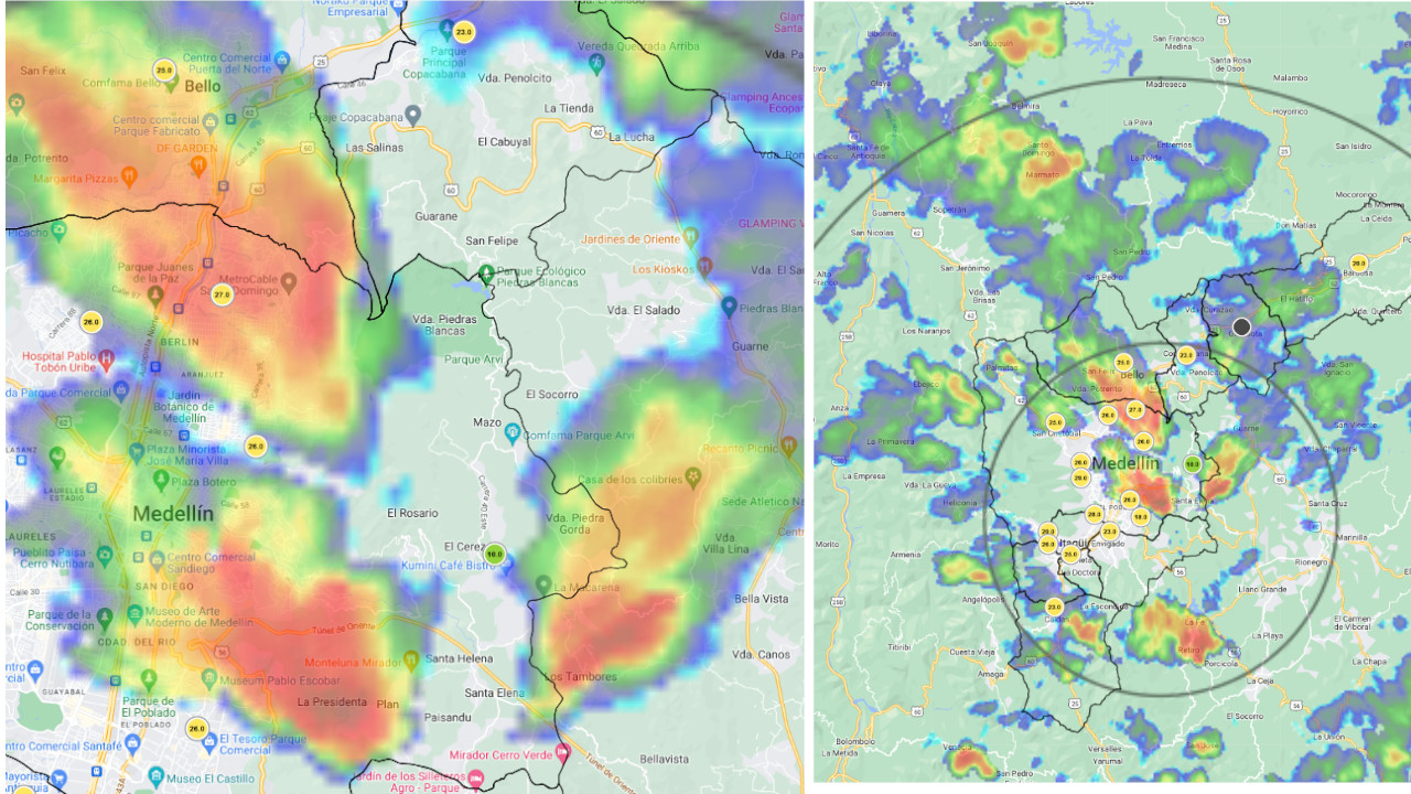 Una línea del Metro de Medellín está cerrada debido al aguacero