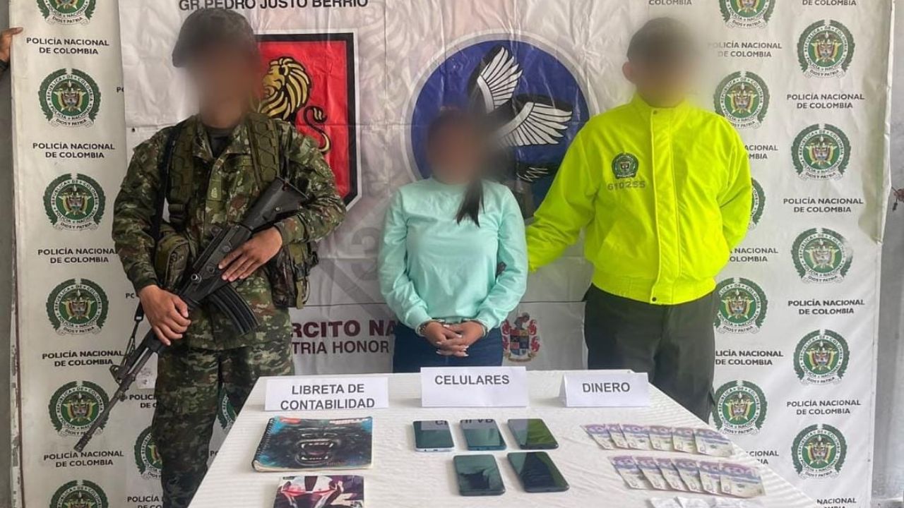 Capturan a alias Dayana, coordinadora financiera de un jefe del ‘clan del Golfo’ en Antioquia