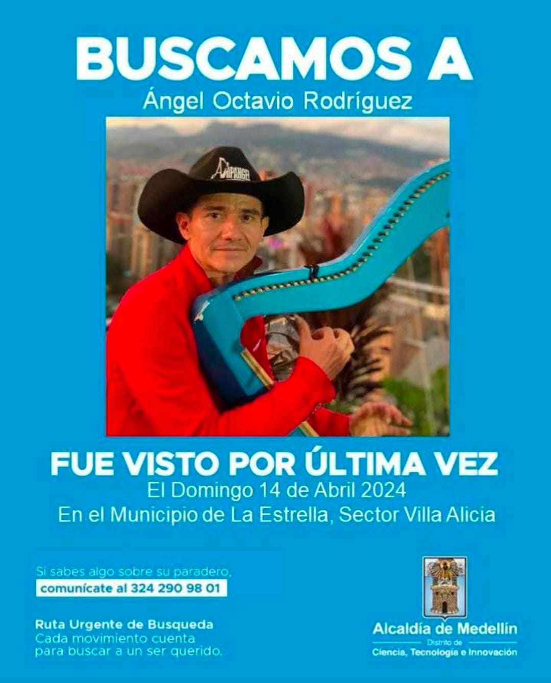 El artista "Arpa Ángel" esta desparecido: Su familia lo está buscando