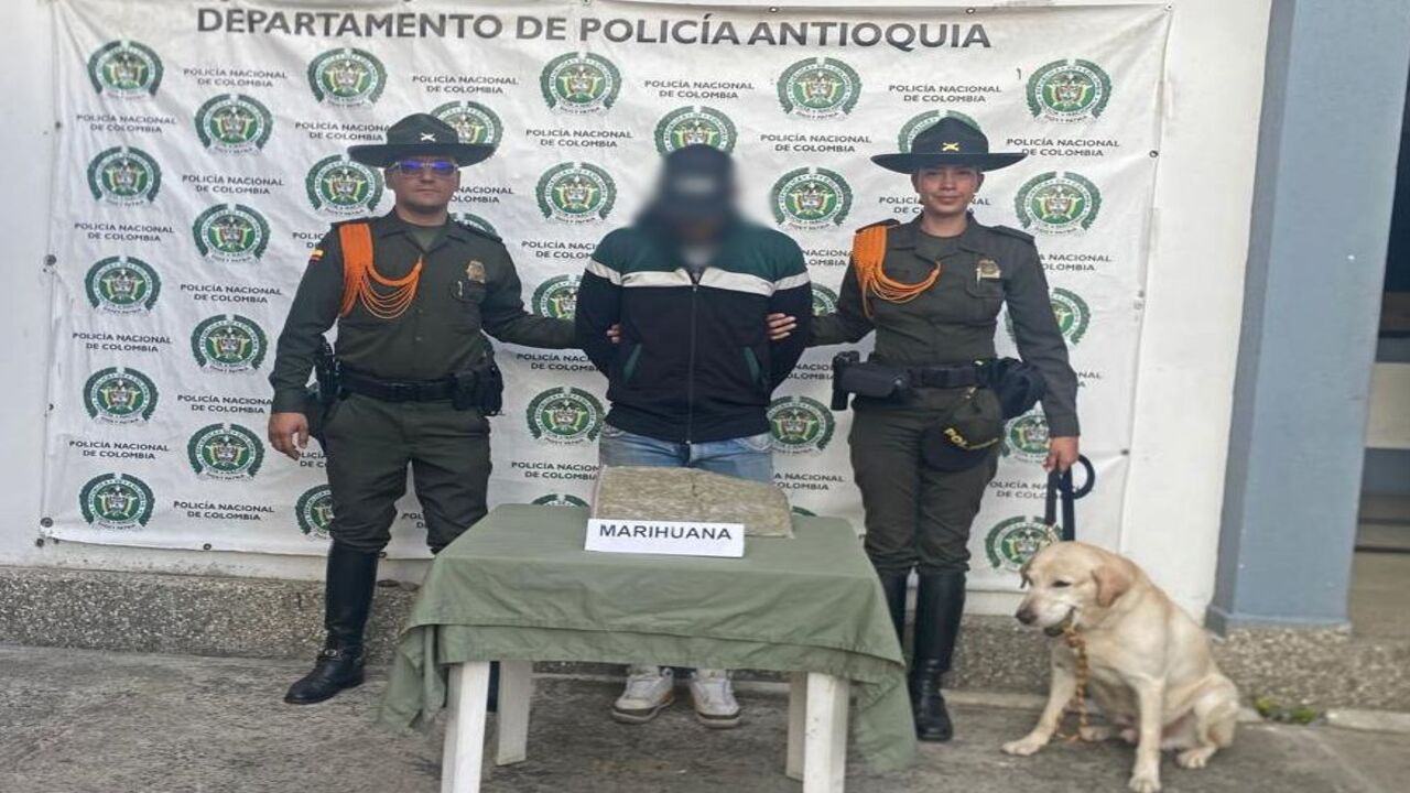 Capturas por tráfico de drogas en Ciudad Bolívar y Guarne