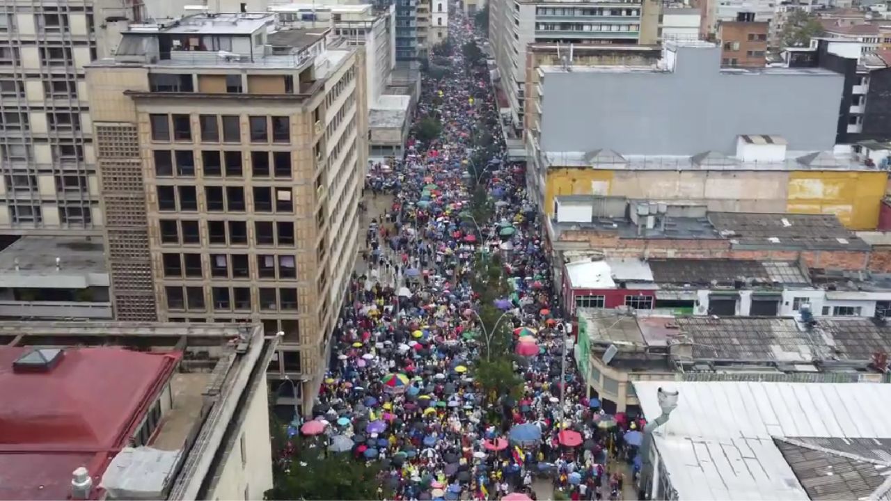 Multitudinarias protestas en Bogotá: Habrían participado más de 80.000 personas