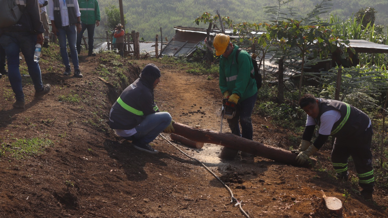 emovieron postes de energía instalados ilegalmente en el cerro Pan de Azúcar.