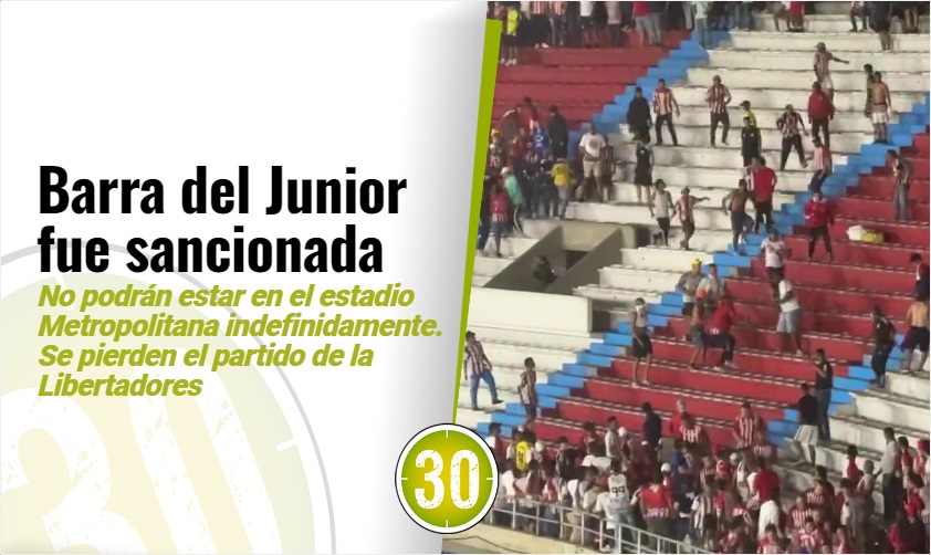 Barra del Junior que protagonizó peleas no podrá entrar al partido de la Libertadores contra Botafogo 2 3 Junior