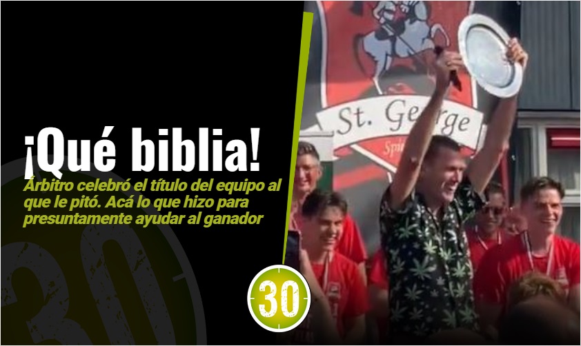 ¡Qué biblia! Árbitro pitó 15 de adición, expulsó 4 al perdedor y se fue a festejar el título del equipo ganador 1 8 Arbitro