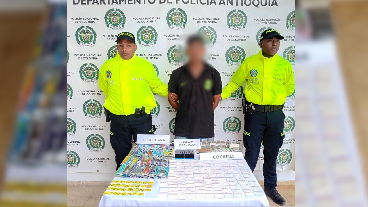 Atrapados con varios gramos de estupefacientes en Antioquia 