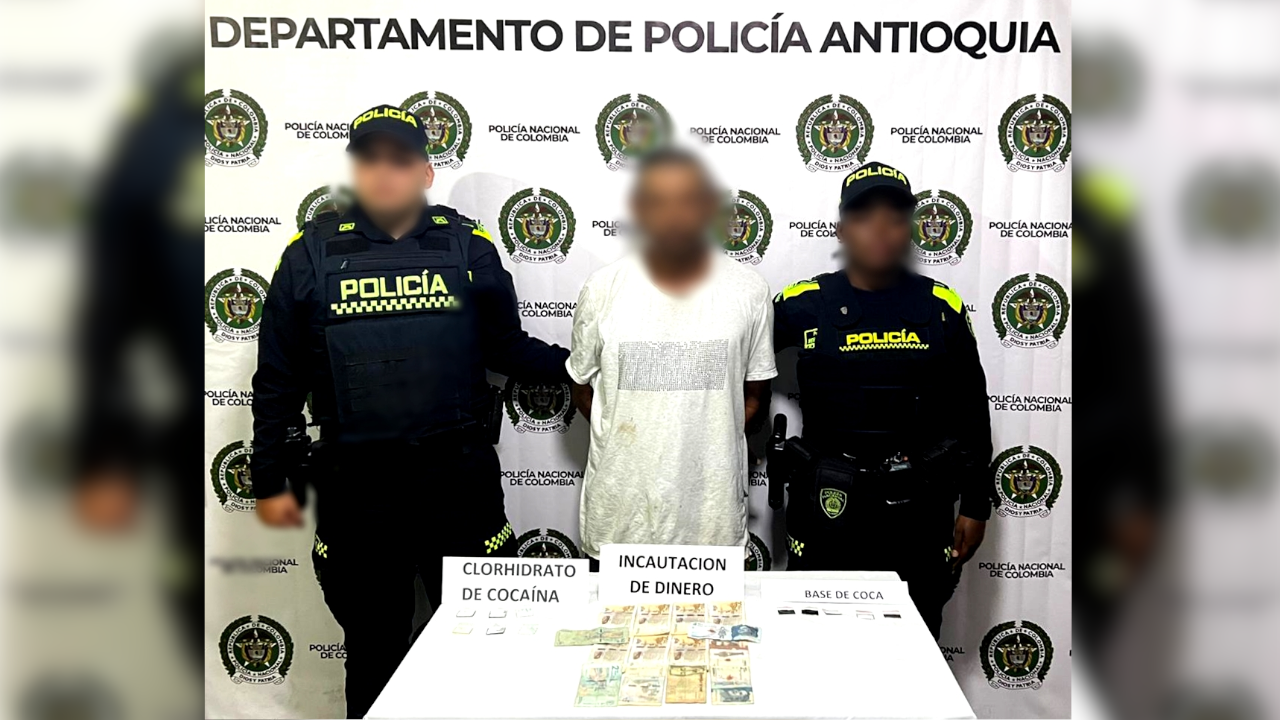 Atrapados con varios gramos de estupefacientes en Antioquia