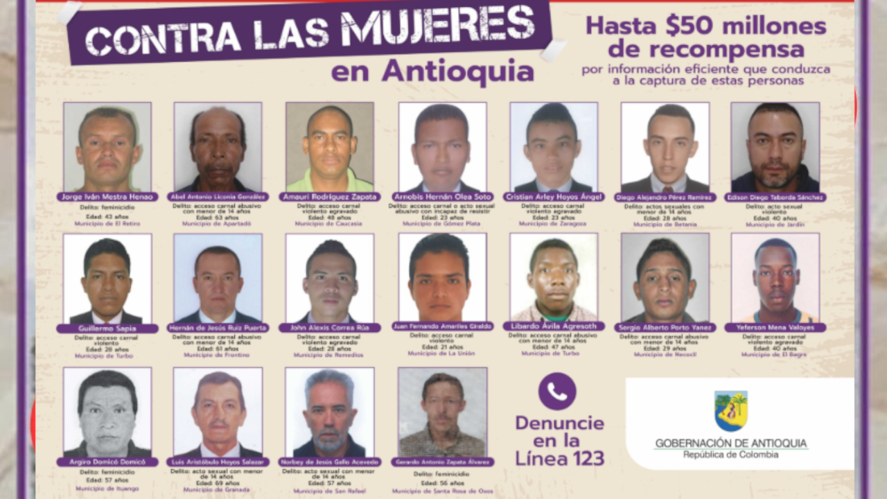 Capturaron a uno de los más buscados en Antioquia por feminicidio