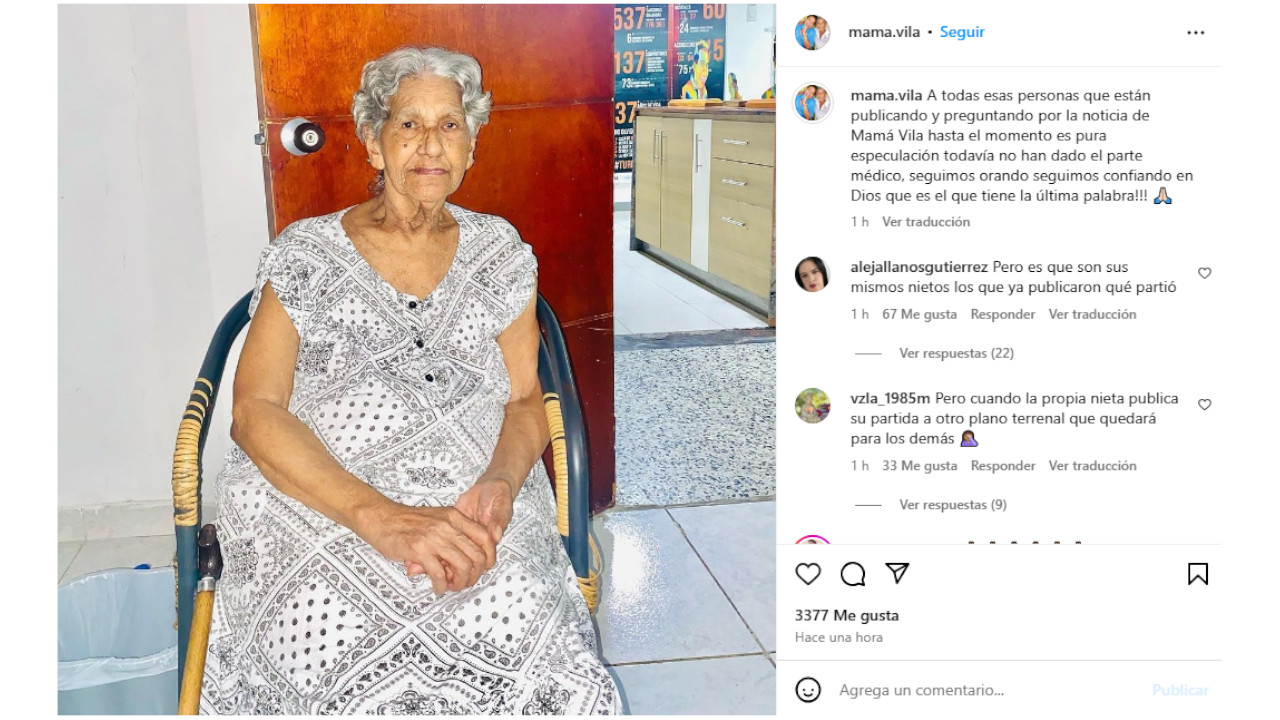 Clínica del Cesar emitió comunicado oficial sobre la salud de Mama Vila 2