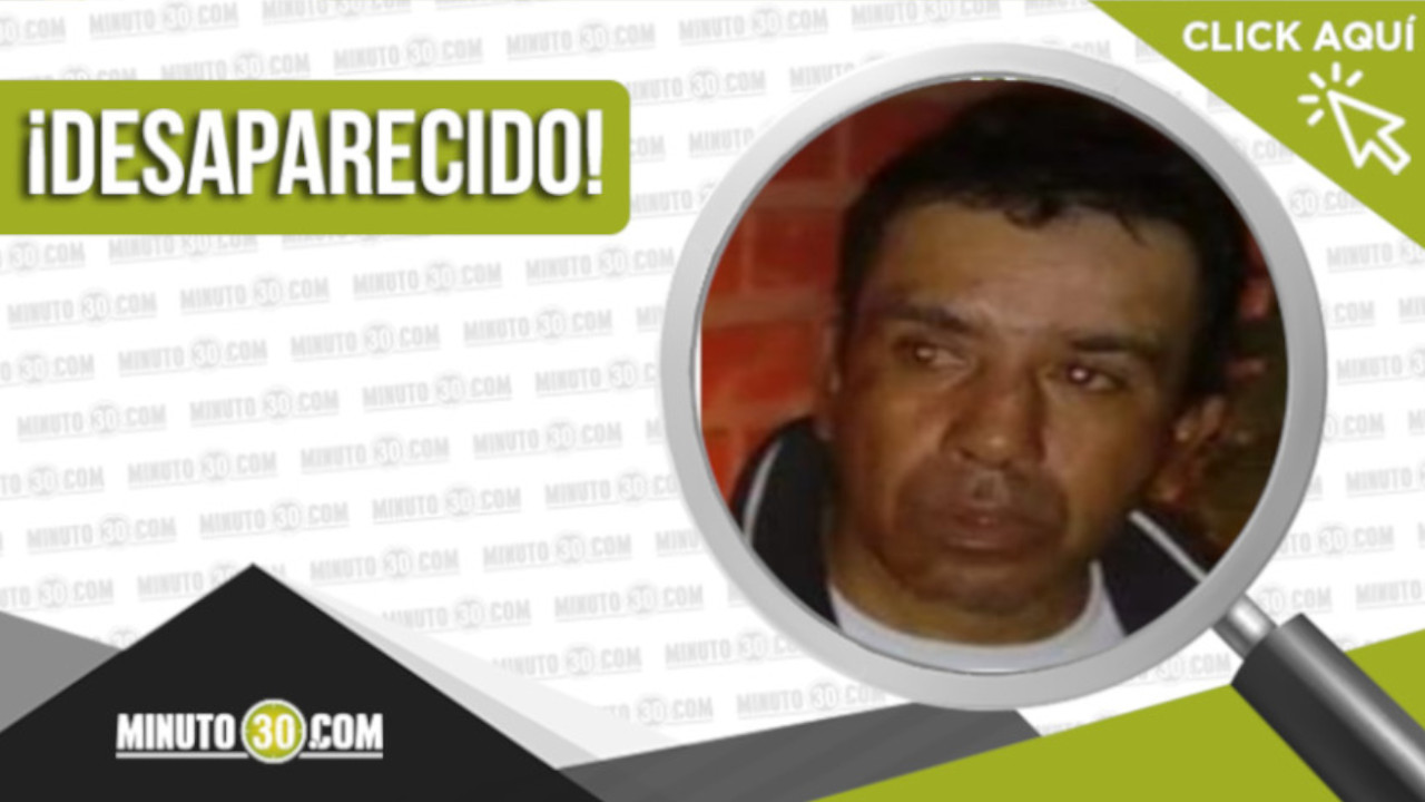Jhon Fredy Angulo Mora, de 50 años, está desaparecido