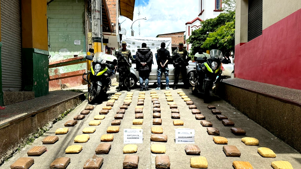 Sujetos capturados con más de 100 mil gramos de marihuana