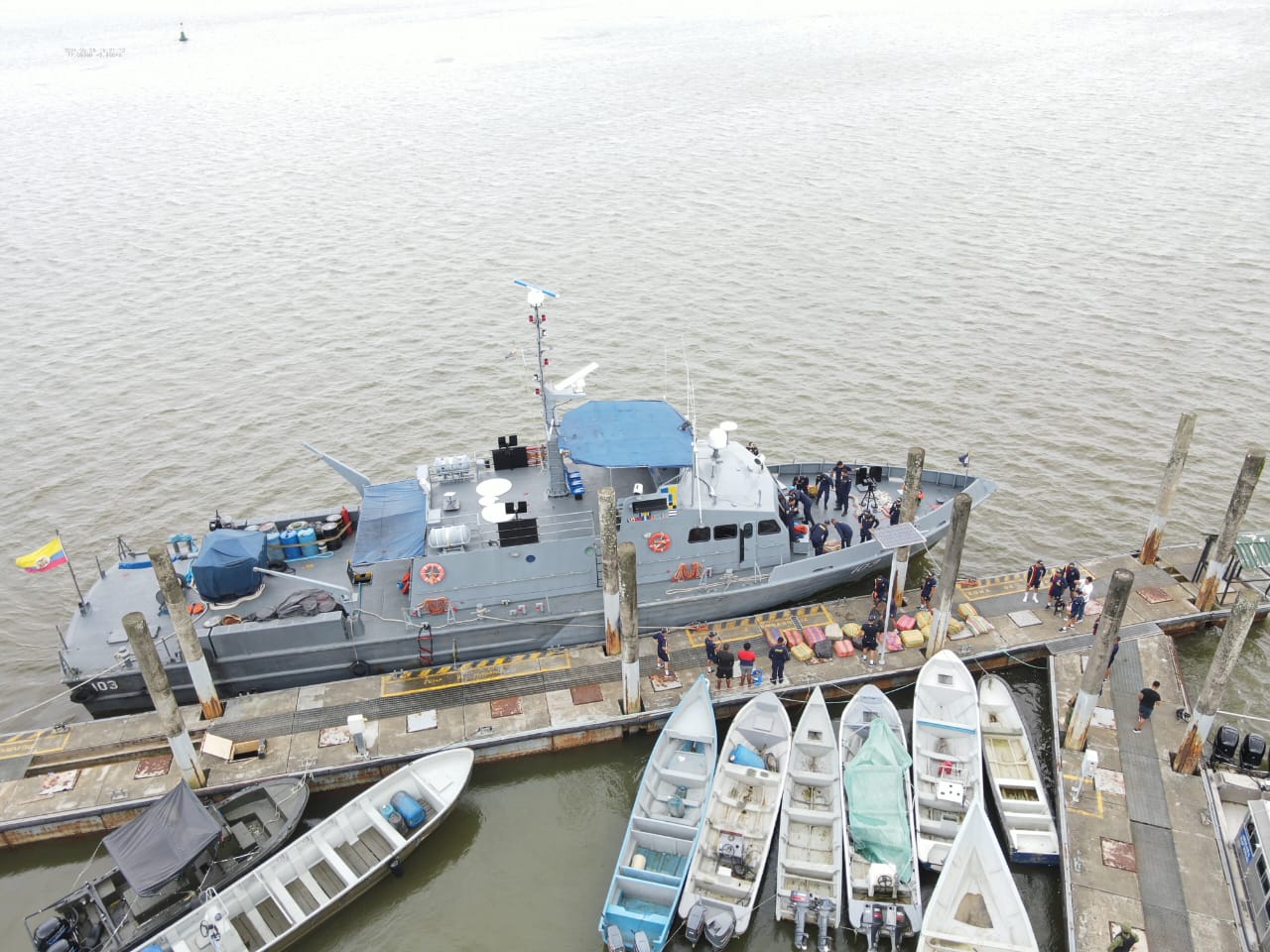 Incautados 903 kilogramos de marihuana en el Pacífico colombiano