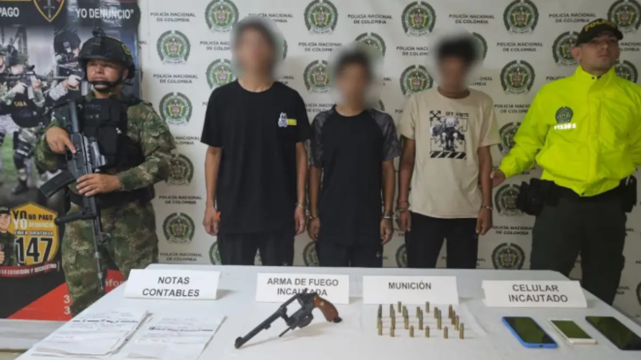 capturan tres hombres y aprehenden a un menor que se dedicaban a extorsionar en Caucasia