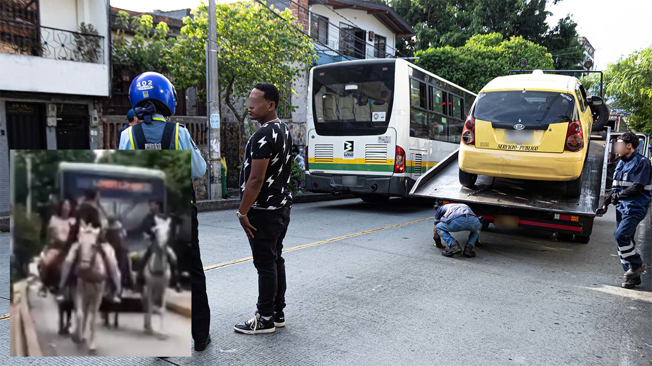 No aprenden: Carril del Metroplús de Manrique sigue siendo invadido por motos y hasta por cabalgatas