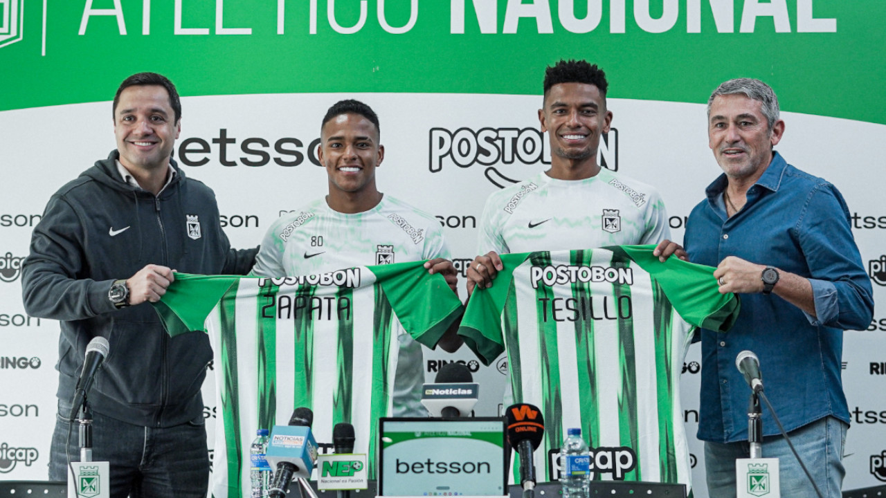 Juan Manuel Zapata y William Tesillo, oficialmente se pusieron la verde de Atlético Nacional
