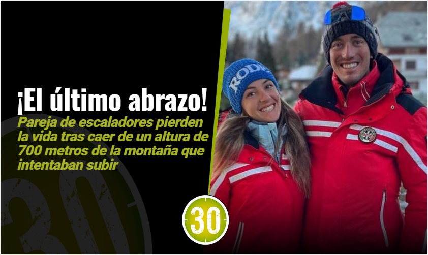¡El abrazo final! Pareja que escalaba una montaña murió tras caer desde 700 metros 2 6 Escaladores