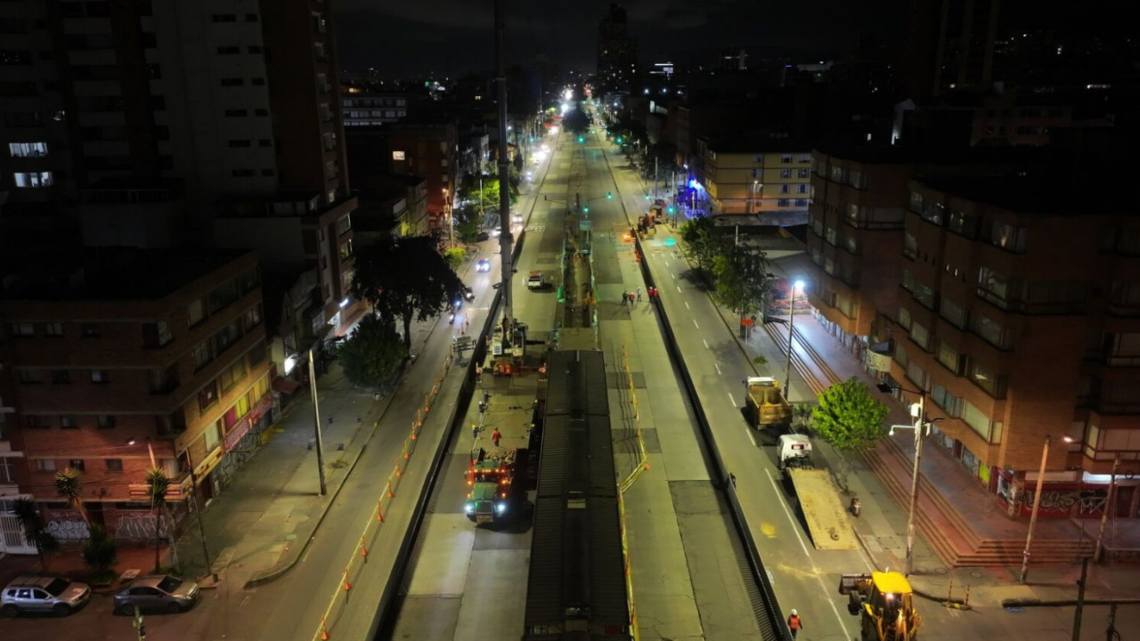 Desvíos por cierre de carriles en la Avenida Caracas por obras del Metro de Bogotá