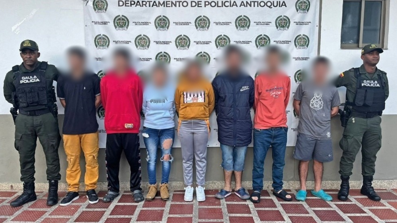 Redada de la policía de Antioquia contra el secuestro y la extorsión