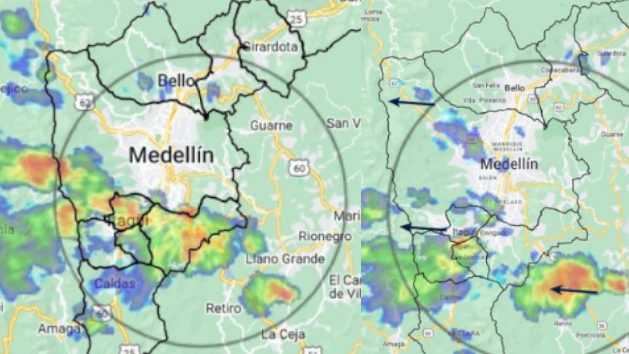 Se presentan lluvias en varios municipios del Valle de Aburrá