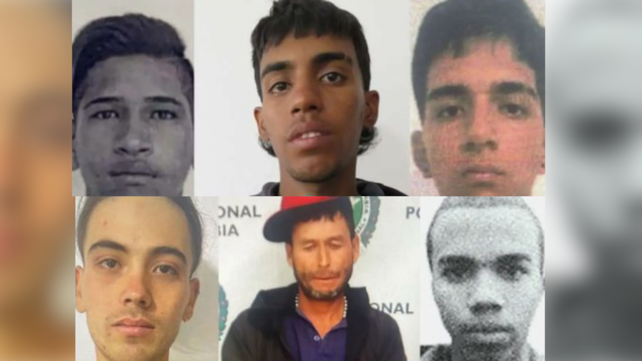 Seis presos que se fugaron de la estación de policía en Marinilla