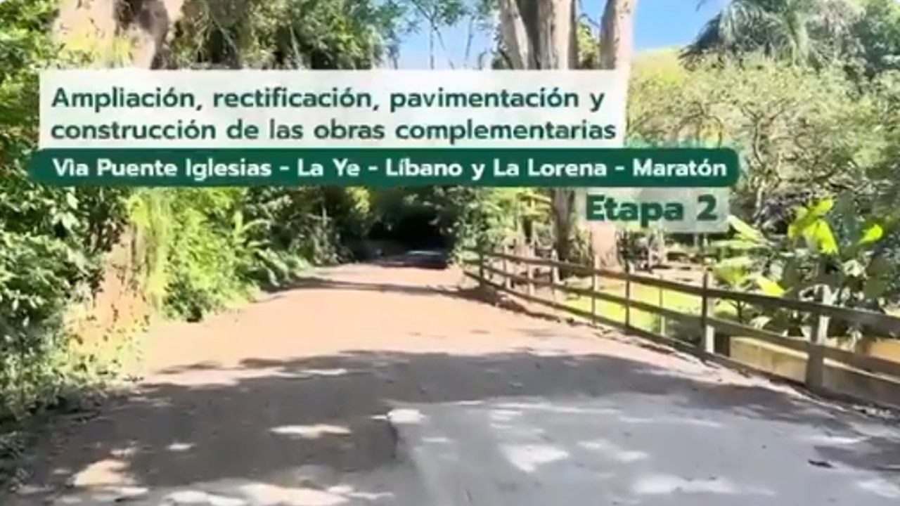 ¡Ya es un hecho! Inicia la segunda etapa de la vía Puente Iglesias - Támesis 5 puente iglesias tamesis