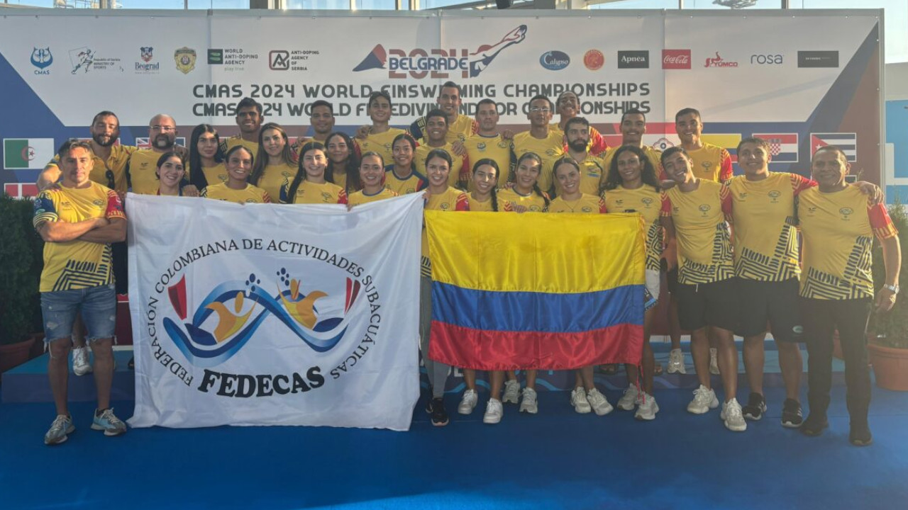 Colombia finalizó en el cuarto lugar del Mundial de Natación con Aletas