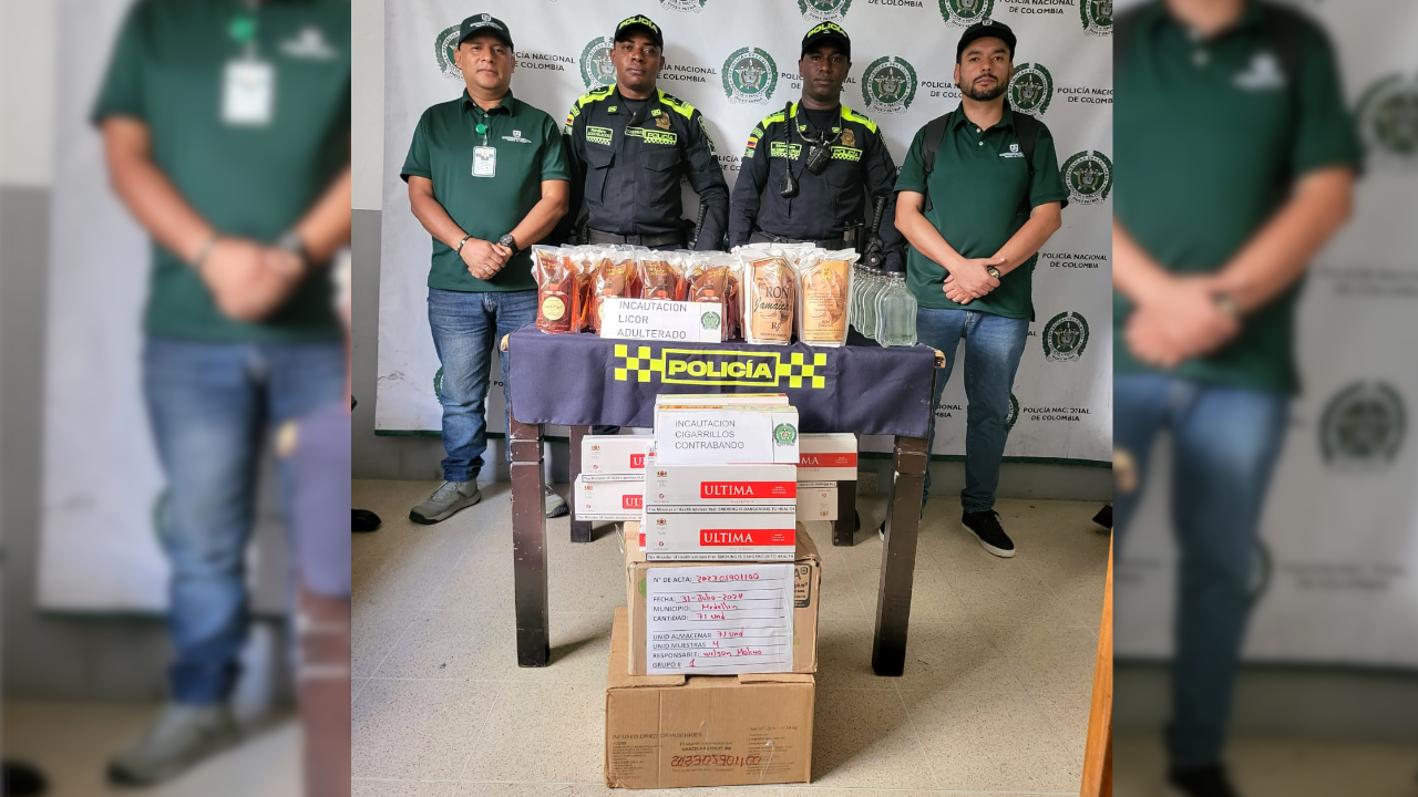 Incautaron licor adulterado y cigarrillos de contrabando en Medellín