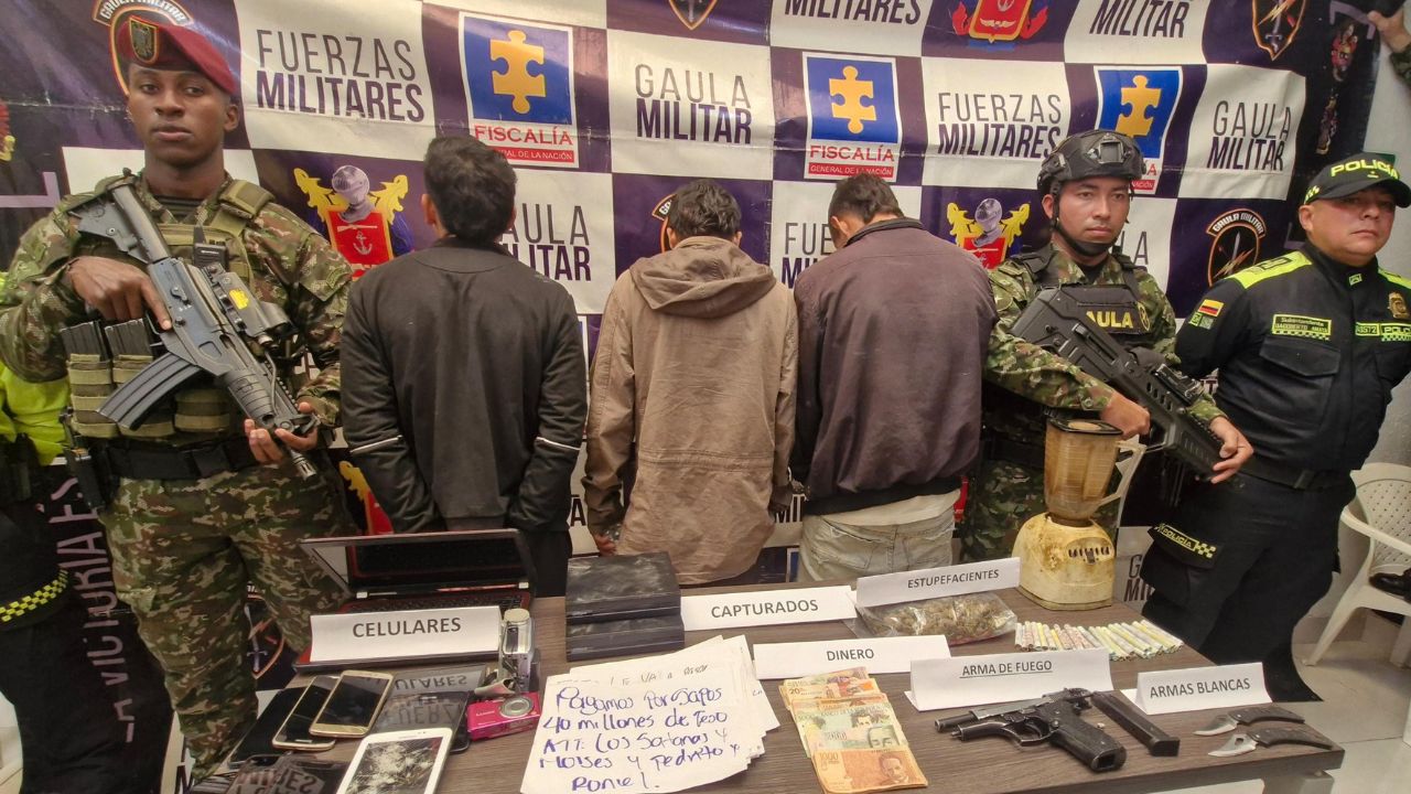 Tres miembros del grupo criminal ‘Los Satanás y Moises’ fueron capturados en Bogotá