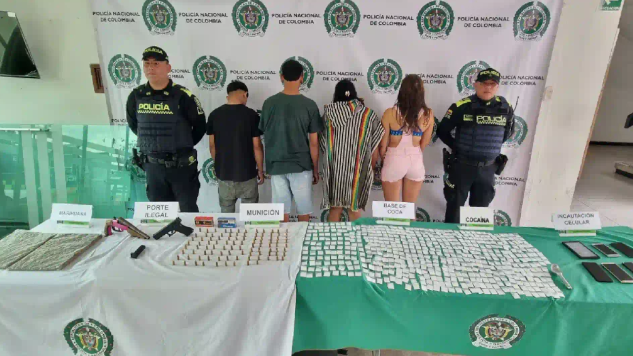 Casas de droga fueron allanadas en Bogotá: Caen 9 personas con más de 200 mil dosis de estupefacientes 